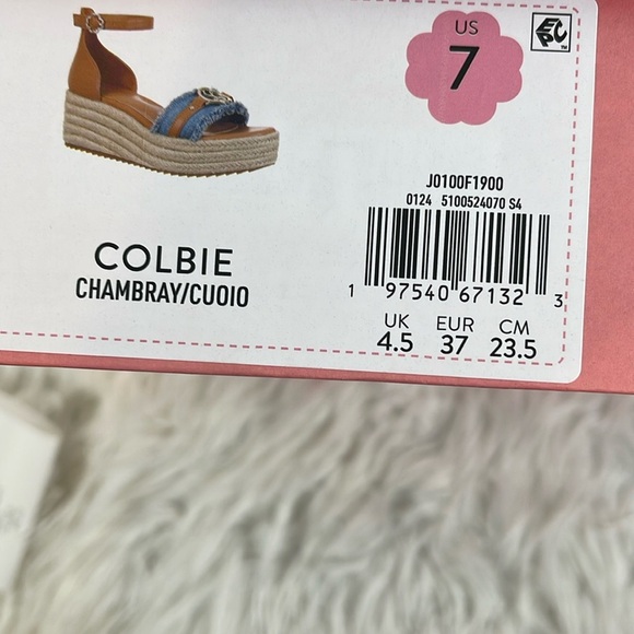 SAM AND LIBBY Women's Colbie Wedge Sandal Size 7 NEW - Picture 2 of 16